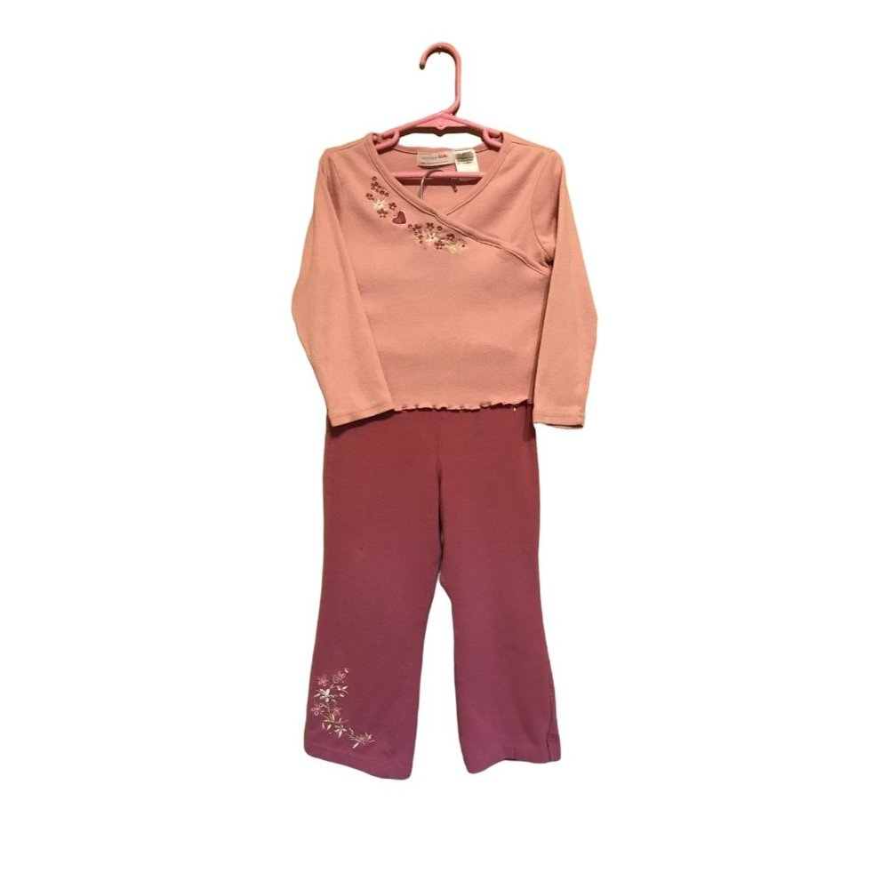 Girls pink shirt & pants outfit 4T